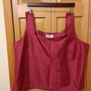NWT Bloomingdale's Friut Red 100% Sik Tank top SZ 24W